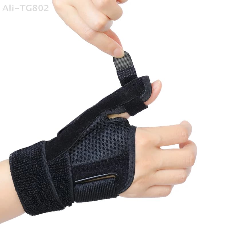 Tutore di supporto per stabilizzatore per pollice da polso regolabile da 1 pezzo per tendinite e artrite - Protezione per il pollice per mano destra e sinistra