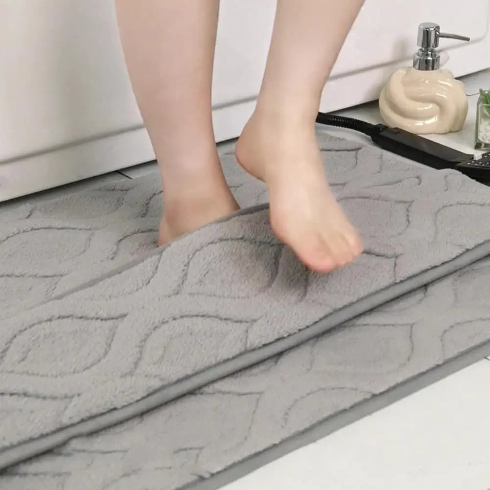 Soffice zerbino per asciugare i piedi Tappetino antiscivolo Tappetino per bagno Tappetino per doccia Tappetino antiscivolo Tappetino per bagno assorbente