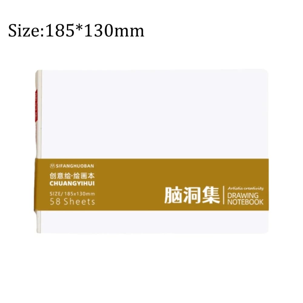 Portable Thick Paper Paint Book Not Transparent to Ink 58 Sheets Sketchbook Inspiration Record Art Supplies Draw Book Office