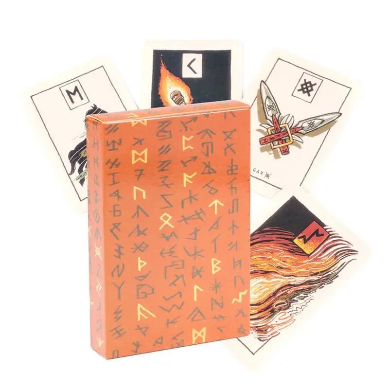 Rune Oracle Deck English Glyphs Oracle Card Colorful Deck Cards Family Party Game divertente gioco da tavolo Cute Oracle Cards