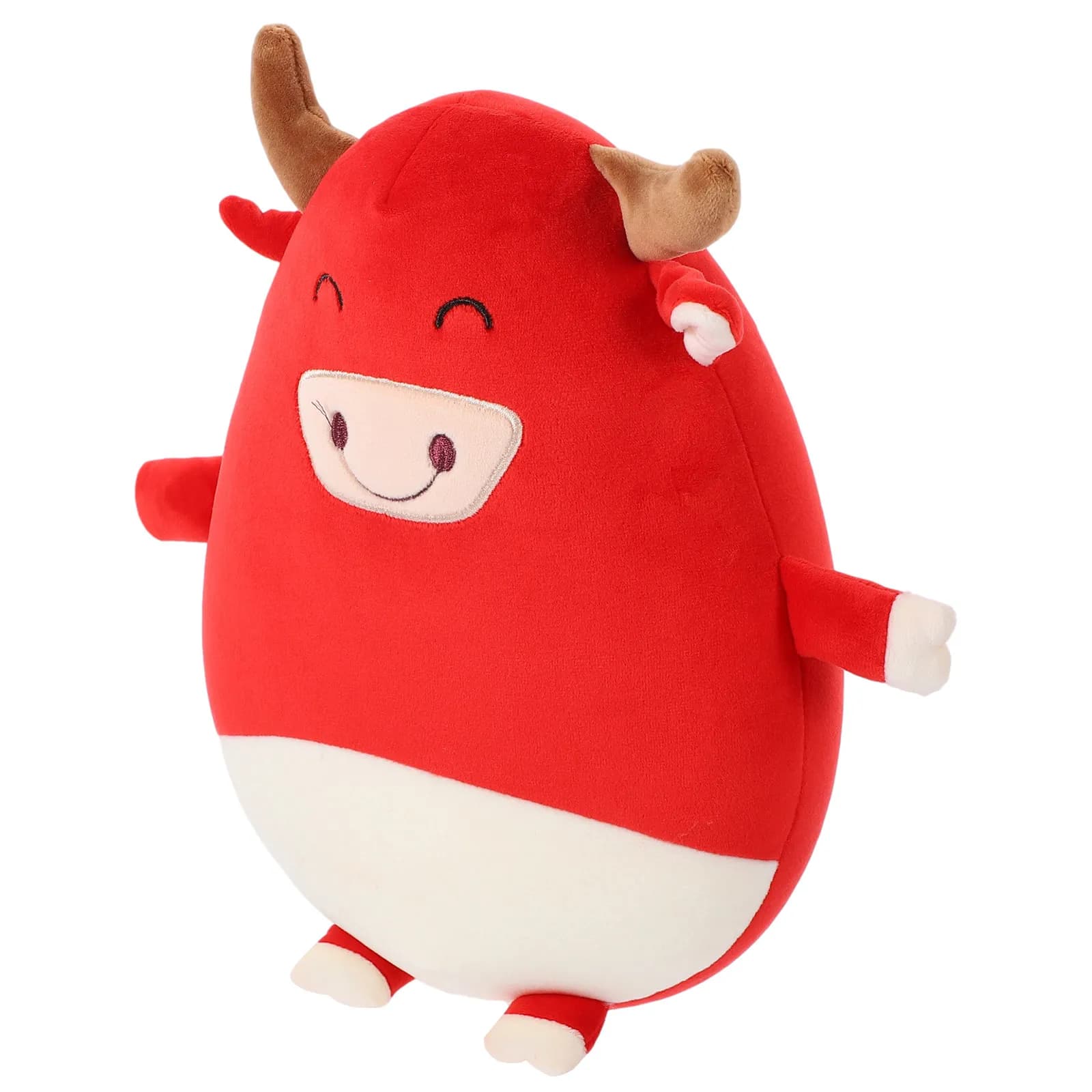 Cuscino a Forma di U con Motivo Cartone Animato Anno del Bue, Comodo Supporto per il Collo, Cuscino da Viaggio per Riposo e Sonno, Cuscino Deformabile, Regalo di Capodanno