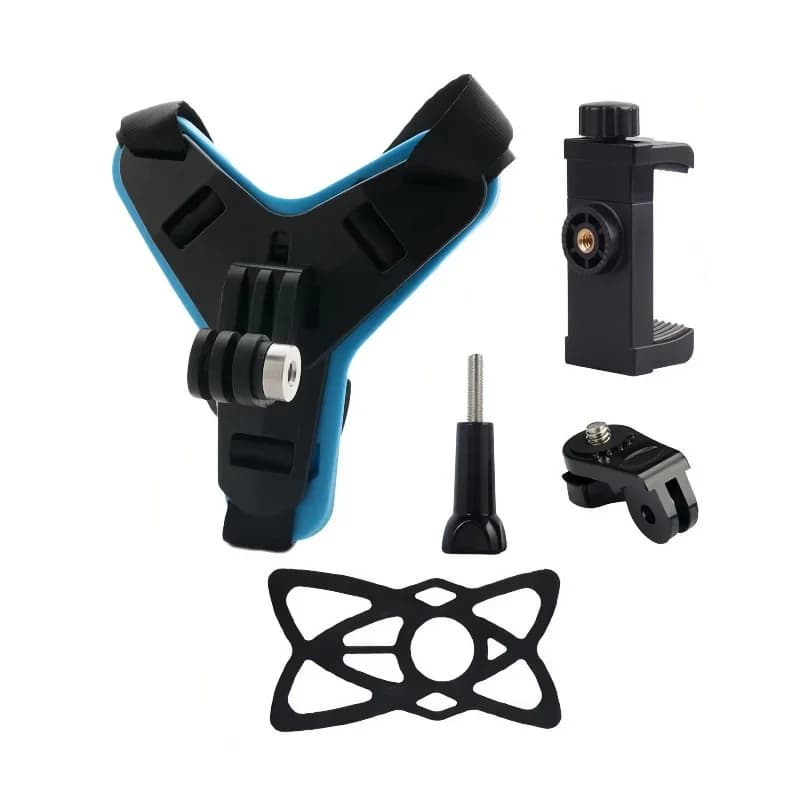 Supporto per cinghia per casco per Gopro Hero 12 11 10 9 8 7 6 5 4 3 Moto Yi Action Sports Supporto per fotocamera Accessori per supporto integrale