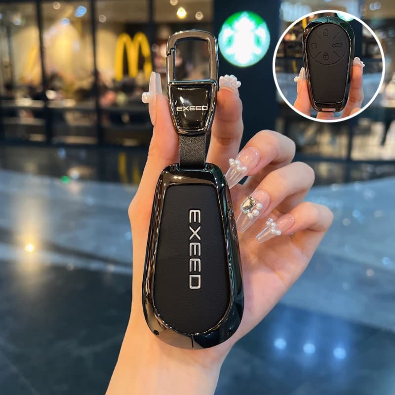 Nuovo Custodia Protettiva per Chiave Auto Chery EXEED STERRA ET/ES Modificata, Cover Protettiva per Chiave NFC, Anello Portachiavi EXLANTIX ES/ET