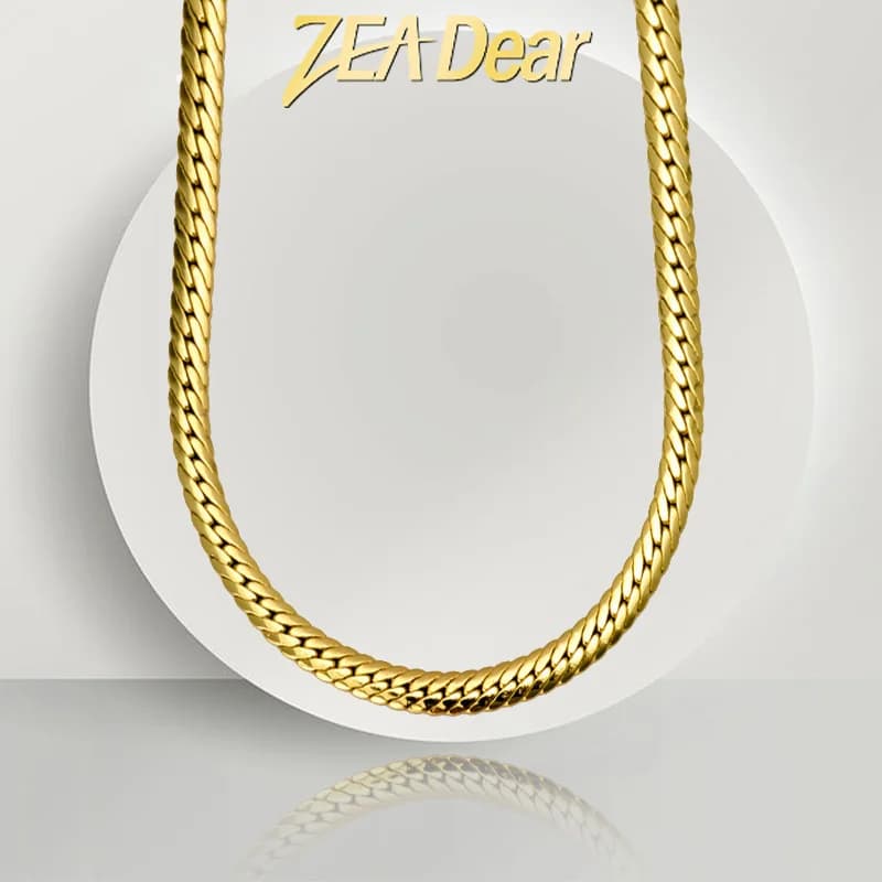 ZEADear Jewelry 18K Gold Plated Dubai Chain Necklace For Men Women 2023 New Hiphop Punk Twist Neck Chain Accessaries Party Gift