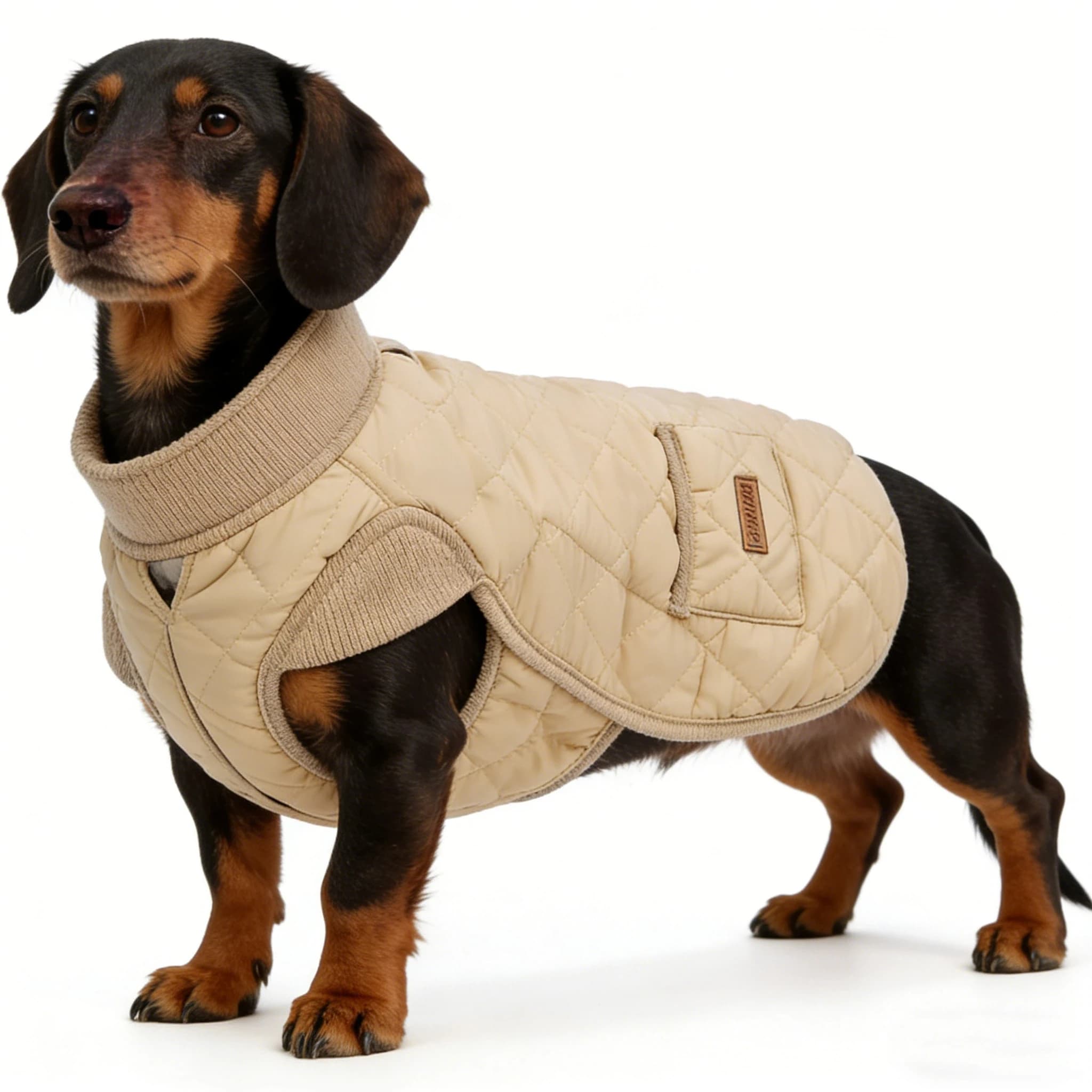 Cappotto Termico Invernale per Bassotto, Giacca per Cani Resistente all'Acqua con Foro per il Collare, Mantiene i Cani Caldi, Abbigliamento Antivento per Cani