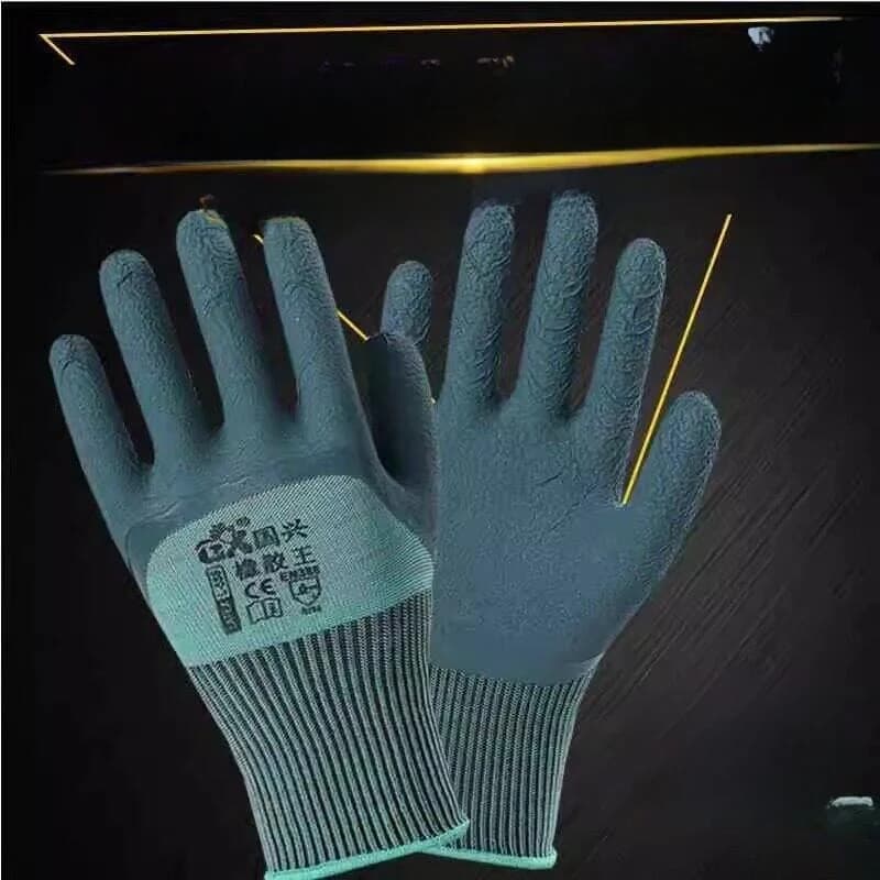 Mildewproof Wear Resistant Rubber Work Gloves Breathable Dipped Latex Gloves Labor Protection Gloves for Home And Daily Use