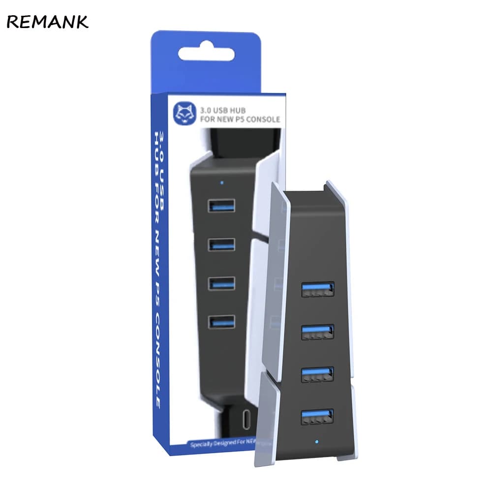 For Ps5 USB Splitter Expander Hub 4-In-1 Adapter for PS5 USB Port Converter Extension Game Accessories