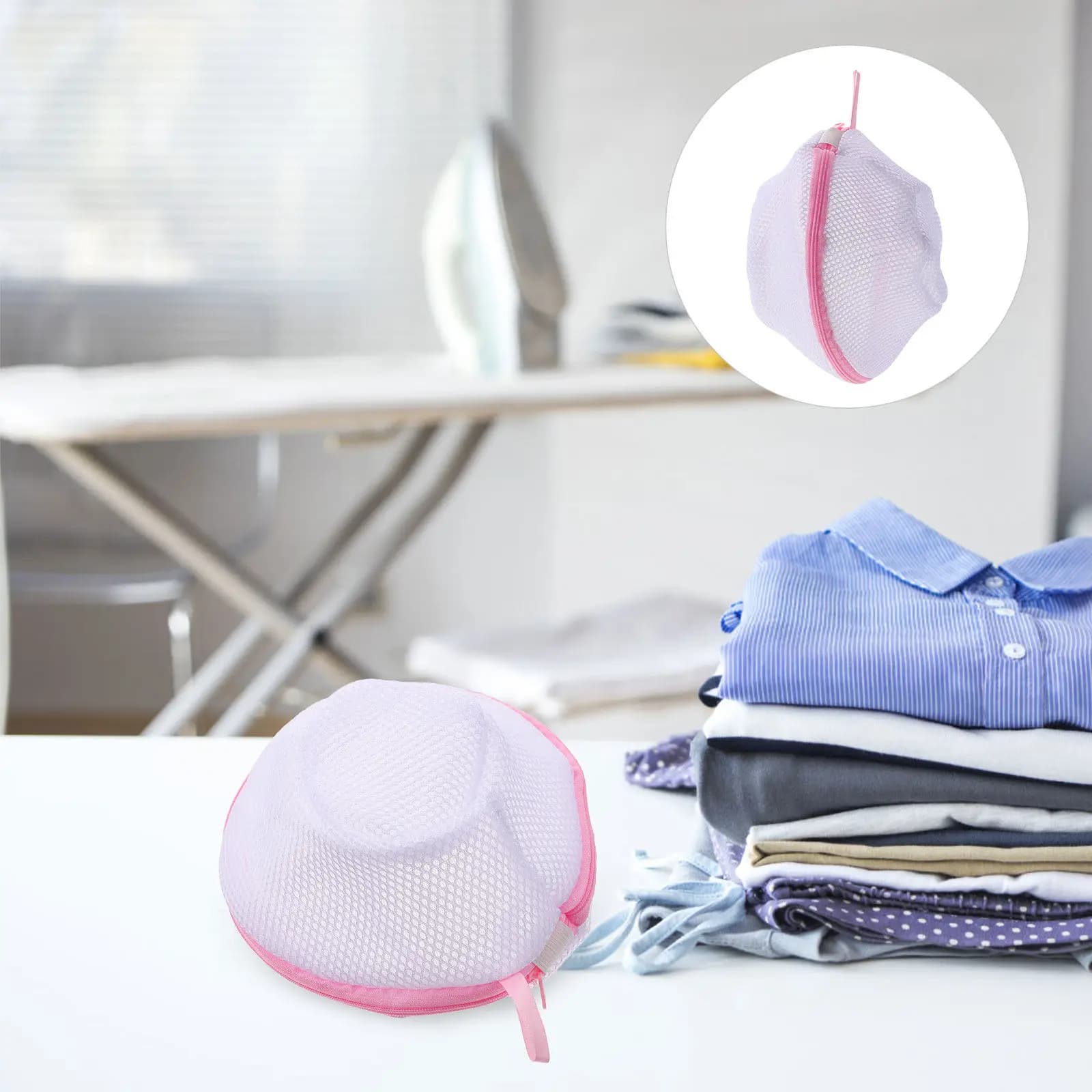 1 Pezzo Sacchetto Protettivo per Lavaggio Reggiseni, Sacchetto a Rete Ispessito con Cerniera per Lavaggio Biancheria Intima, Custodia per Lavaggio, Organizzatore da Viaggio per Lavanderia