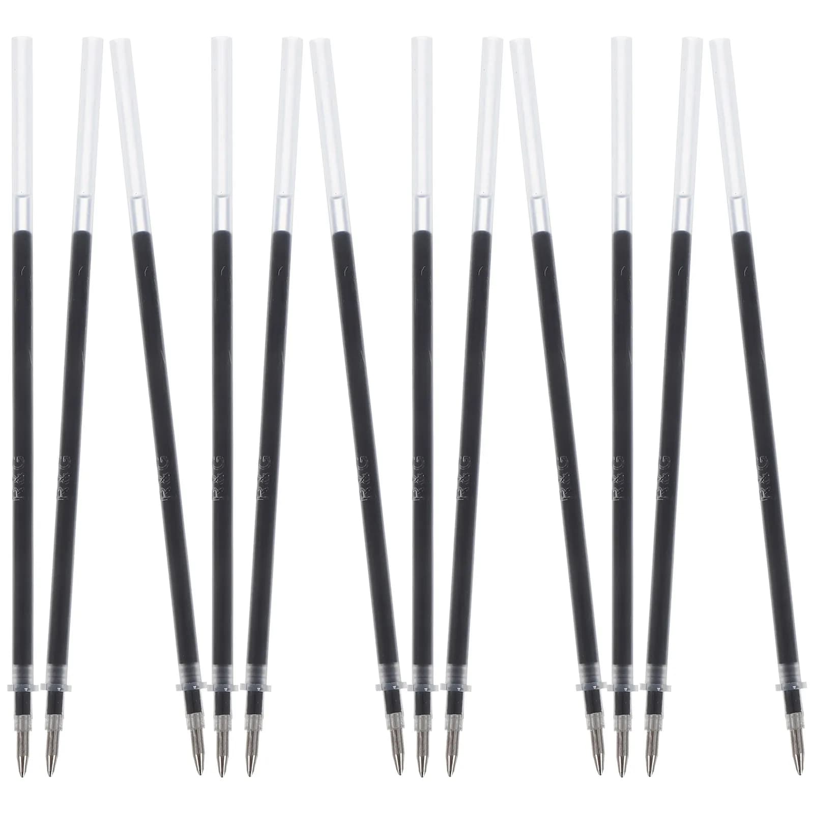 24Pcs Black Gel Pen Refills Fine Point Smooth Fast Drying Ink Refills for Gel Pens School Office Home Use Student Professional