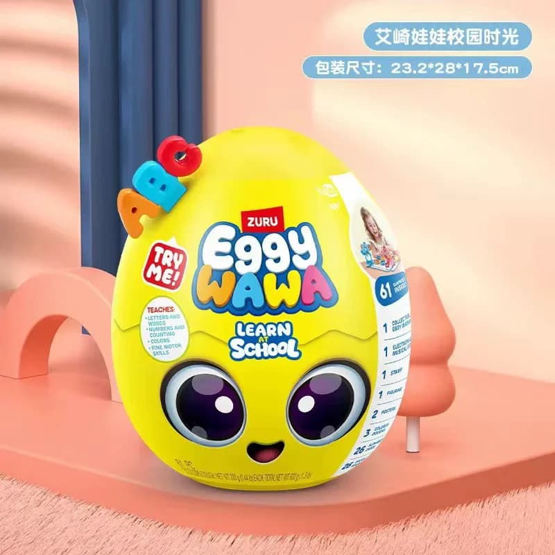 Zuru Eggy Wawa Learn School Kids Educational Surprise Blind Box Egg Cute Doll Desktop Ornament Interactive Play Toy Holiday Gift