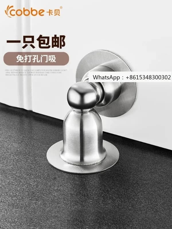 Fermaporta senza fori perforanti, fermaporta, porta anticollisione bagno, detergente per porte invisibile, installato sul terreno