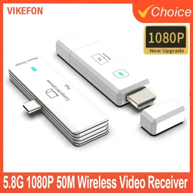 Adattatore display wireless per ricevitore trasmettitore audio video wireless compatibile HDMI da 60 Hz 50M 1080P da PC a proiettore e monitor