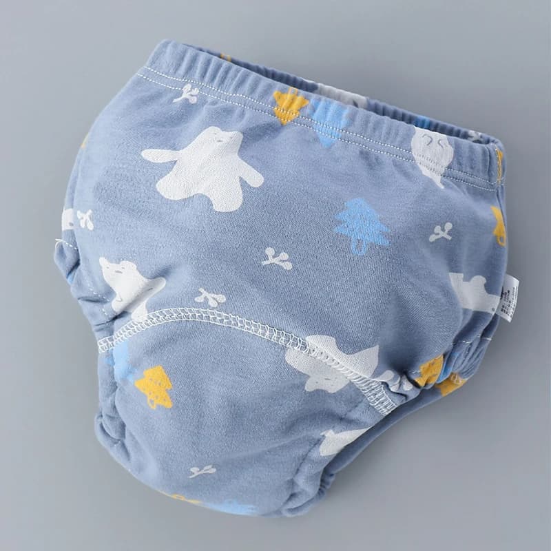 Pannolini Lavabili in Cotone a 6 Strati per Bambini, Mutandine Riutilizzabili per l'Addestramento, Biancheria Intima Lavabile per Neonati e Bambini