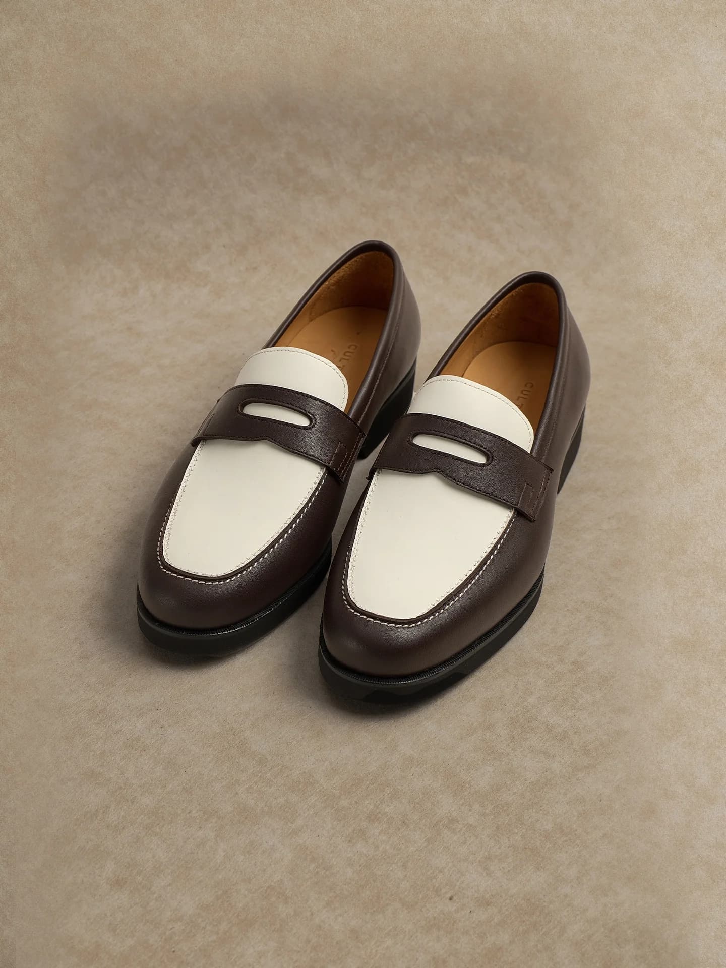 Cultum Men's Casual Flat Bottom Loafers Upgraded Cowhide Leather Comfortable Business Casual Shoes for All Seasons