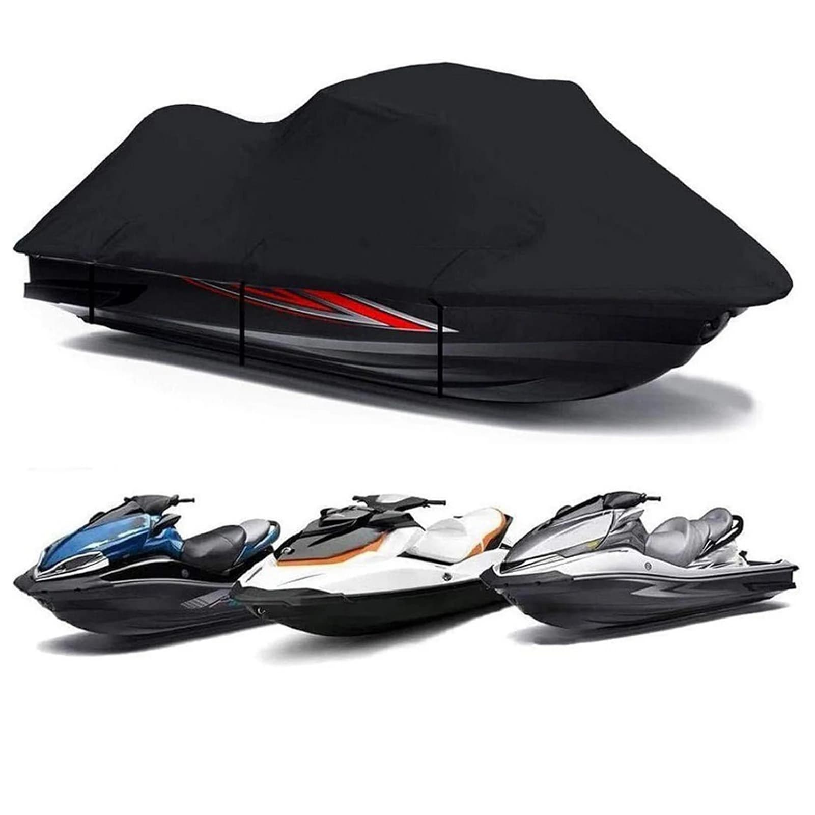 Copertura per barca da moto impermeabile per esterni Jetskis Copertura per jet ski railerabile pulita Protezione UV per Seadoo/Yamaha/Kawasaki