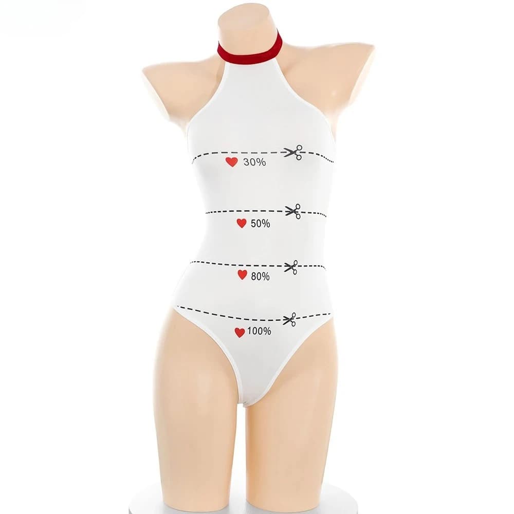 Anime Girl Battito cardiaco Valore Cut Off Body Abiti uniformi Costume cosplay Sexy Hollow See Through Intimo Abbigliamento da notte Lingerie