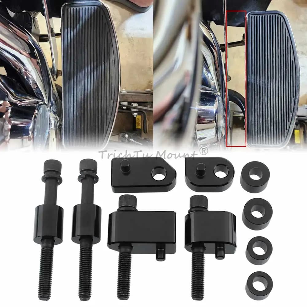 Motorcycle Footrest Driver Front Floorboard Extension Spacer Kit For Harley Touring Road King Street Road Electra Glide 2009-24