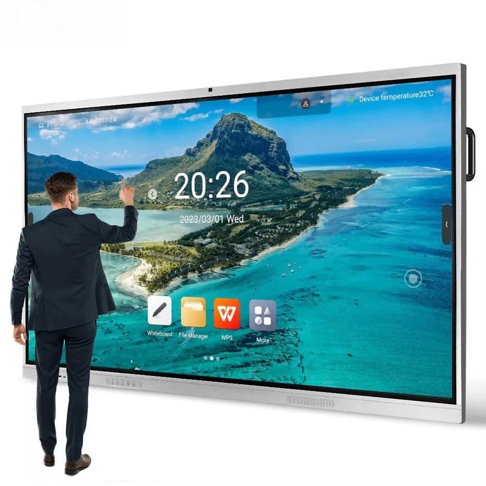 55/65/75/85/100 pollici Android/Wins OPS doppio sistema Smart Board Touch Screen proiettore wireless lavagna interattiva per la scuola