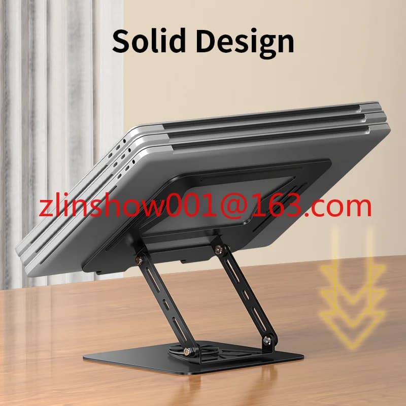 Base girevole pieghevole a 360 gradi Supporto ergonomico per laptop Supporto per laptop regolabile per scrivania