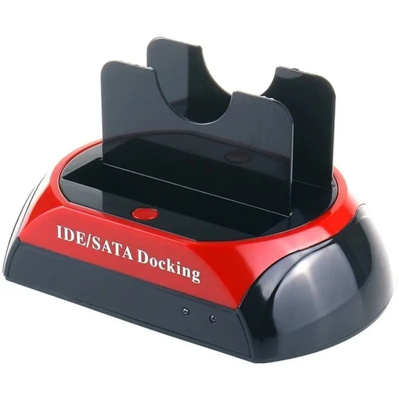 B03B-External Disk Box Enclosure Case For 2.5/3.5" SATA IDE Hard HDD SSD Reader Docking Station Dual Bay HD EU Plug USB
