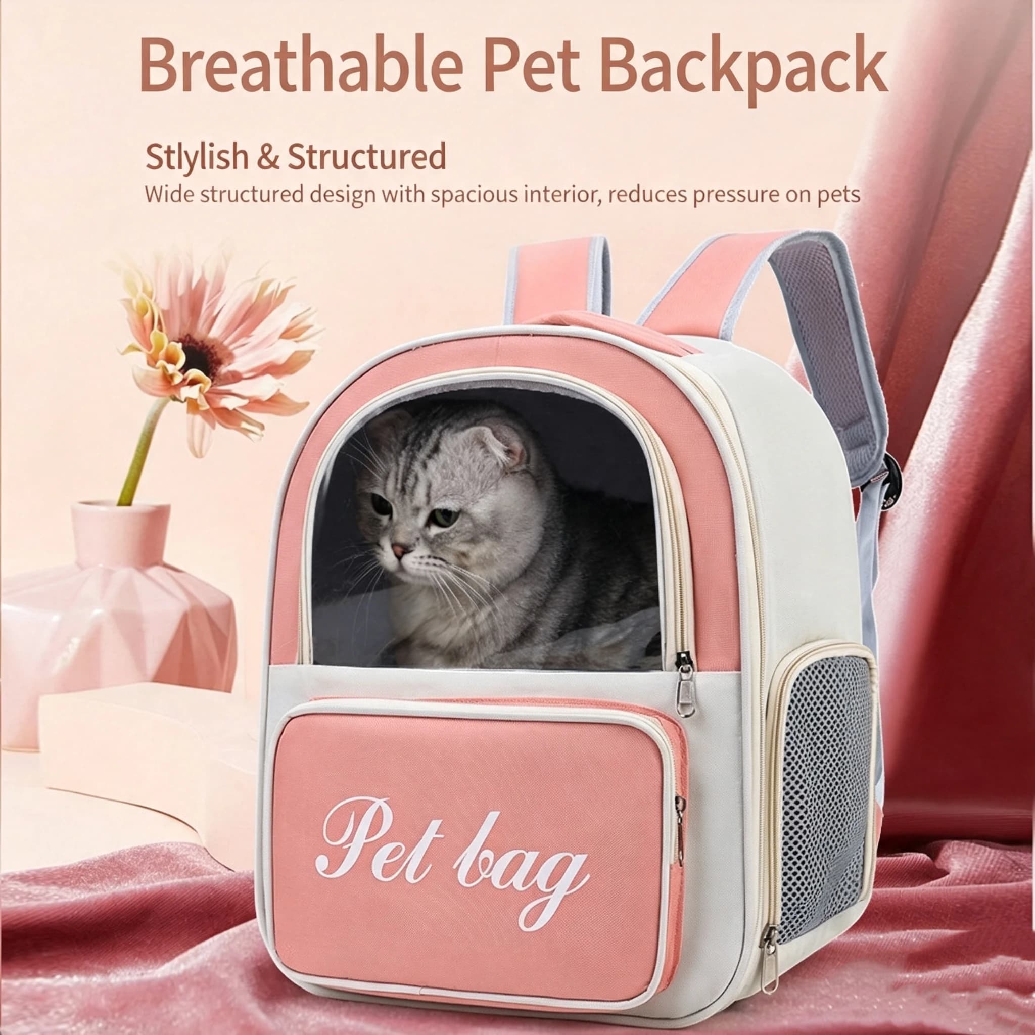 Portable Handheld Cat Carrier Pet Bag for Outdoor Use
