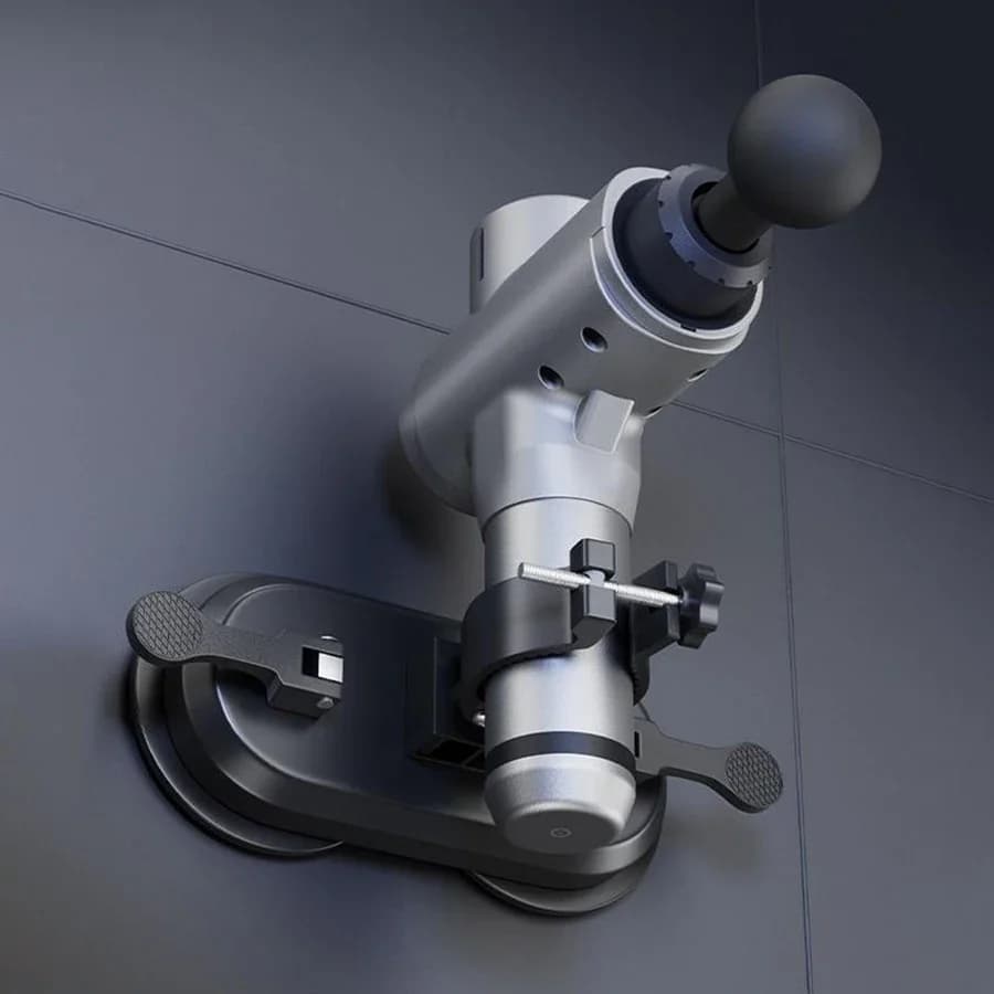 Massage gun bracket Okso double suction cup with gun bracket for band, massager head, hands free, installation without strong absorption