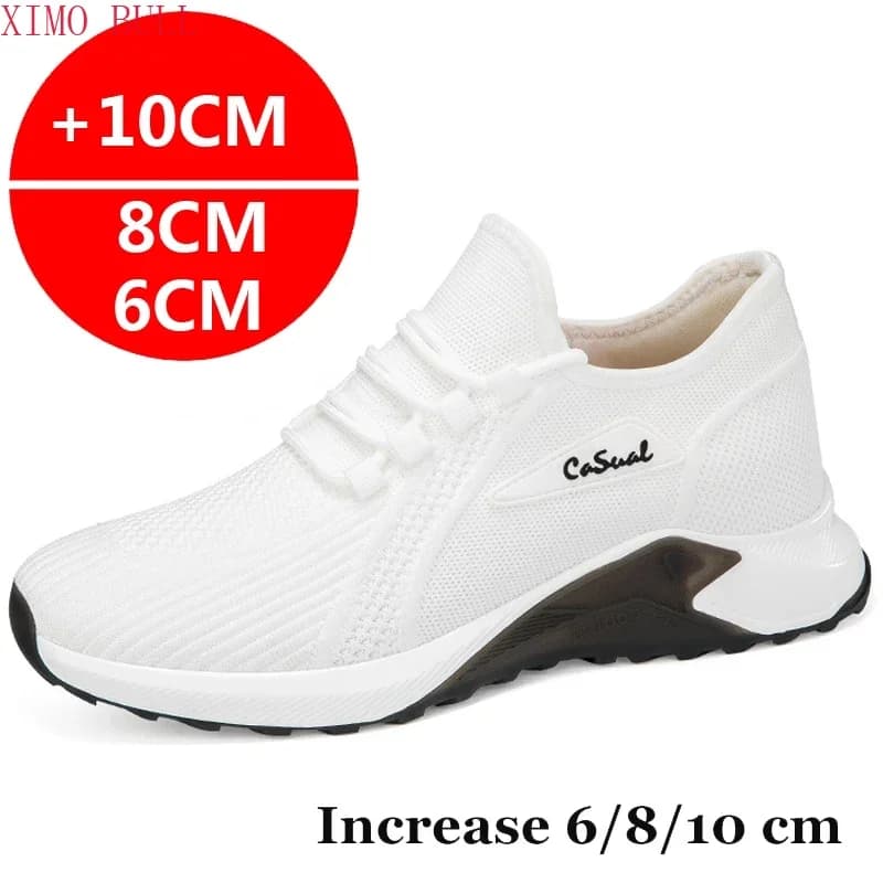 Men's sneakers Shoes with lift Hidden heels Breathable lift shoes for men Increase in insole 10 CM 8 6CM Optional height shoes