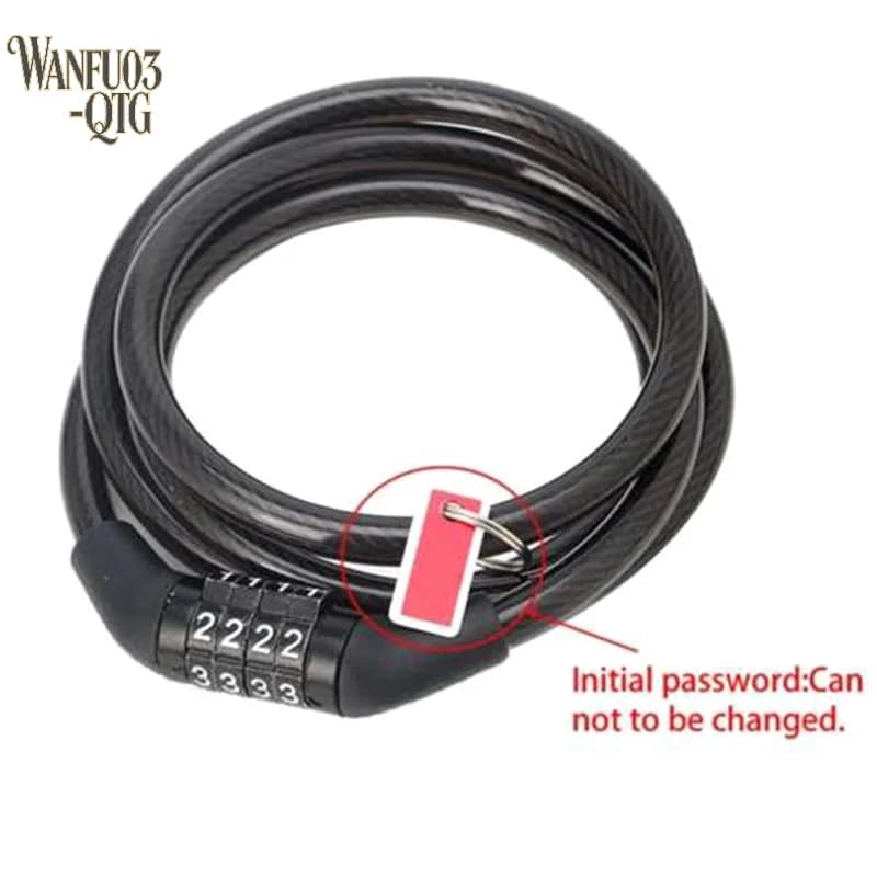 Vendita calda Sicurezza ciclistica Combinazione a 4 cifre Password per bici Lucchetto a catena per cavo per bicicletta