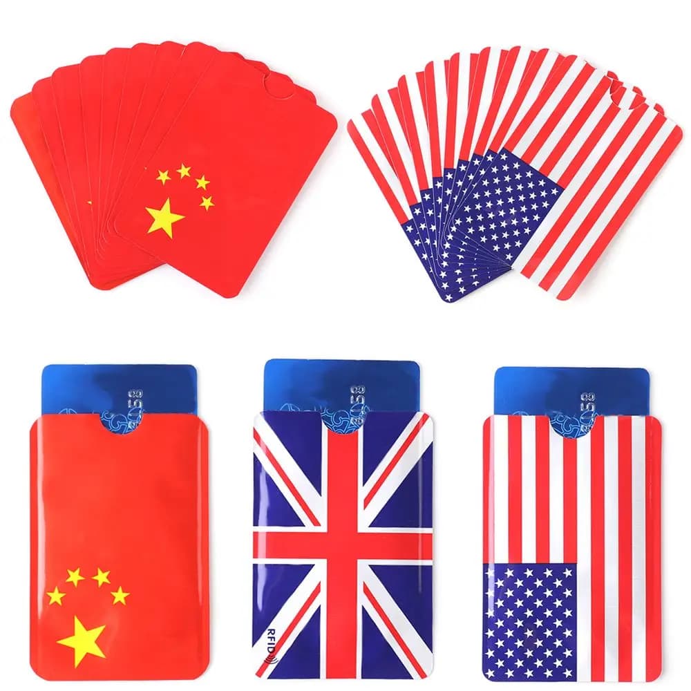 5/10 pezzi Carte di credito Proteggi Custodia Cover ID in alluminio Custodia per carte di credito Porta carte Blocco RFID Portafoglio anti Rfid