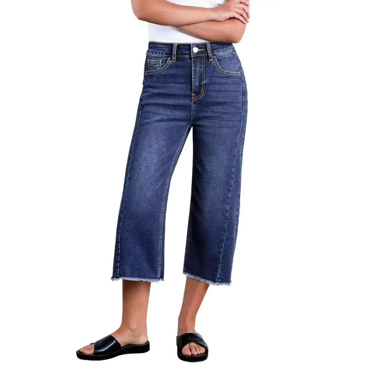 Women's jeans 2026 new European and American style women's casual slim fit versatile straight leg denim