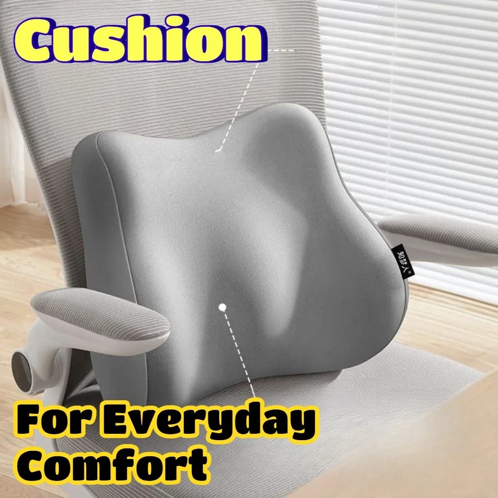 NUOVO Cuscino Correttivo per Schiena in Memory Foam per Sedia da Ufficio, Supporto Lombare Ergonomico per Auto