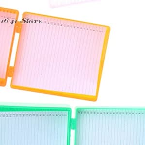 Custodia in plastica multiuso per vetrini per microscopio con 4 colori; Scatola per vetrini in vetro da 25 pezzi per campioni biologici