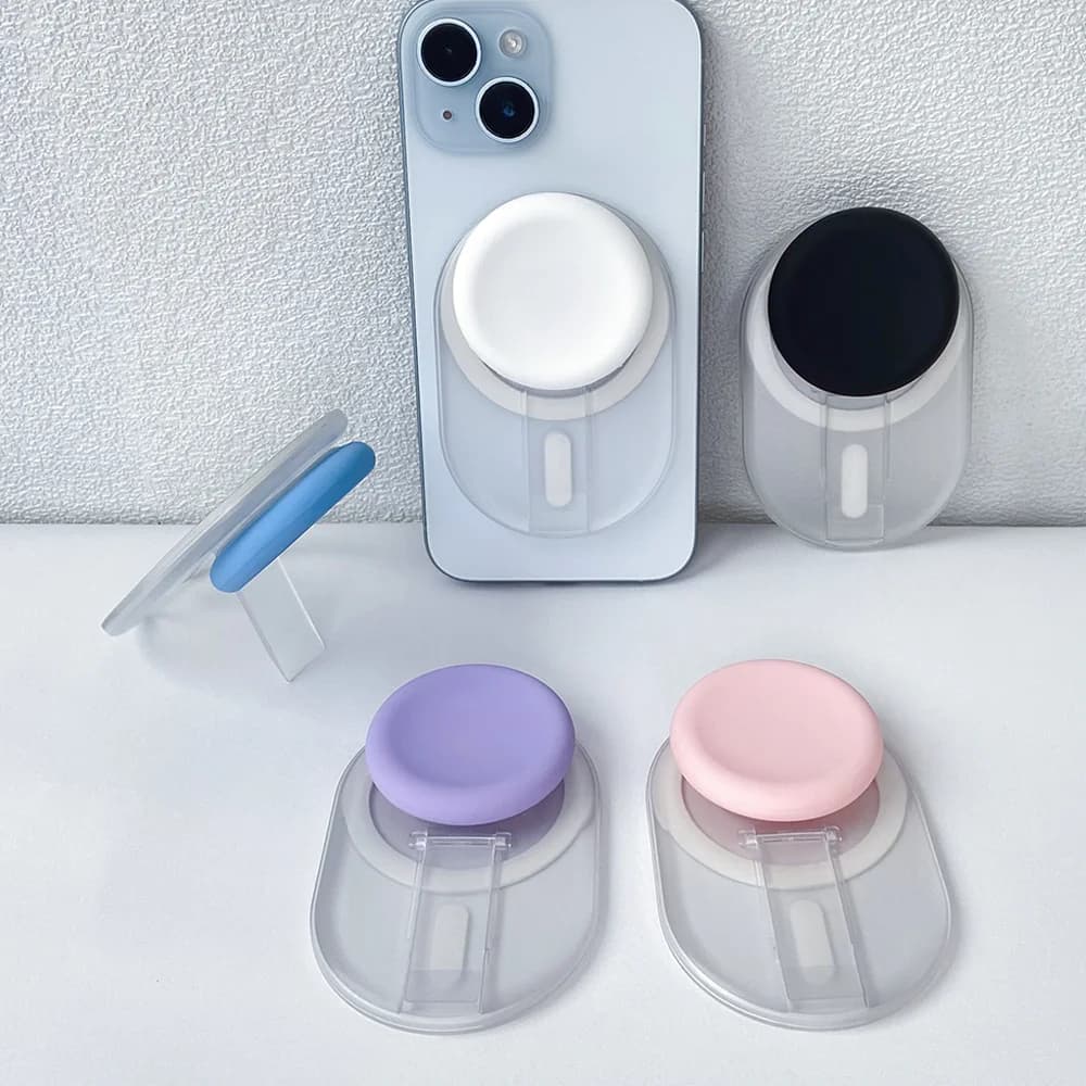 Presa per supporto per telefono popsoGrip Cavalletto magnetico colorato con copertura in silicone Supporto per impugnatura magnetica per telefono per iPhone
