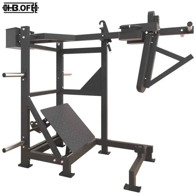 Allenatore di squat a pendolo, palestra di allenamento aerobico per il sollevamento dell'anca, flessione e allungamento, macchina per l'allenamento di squat per hacking commerciale