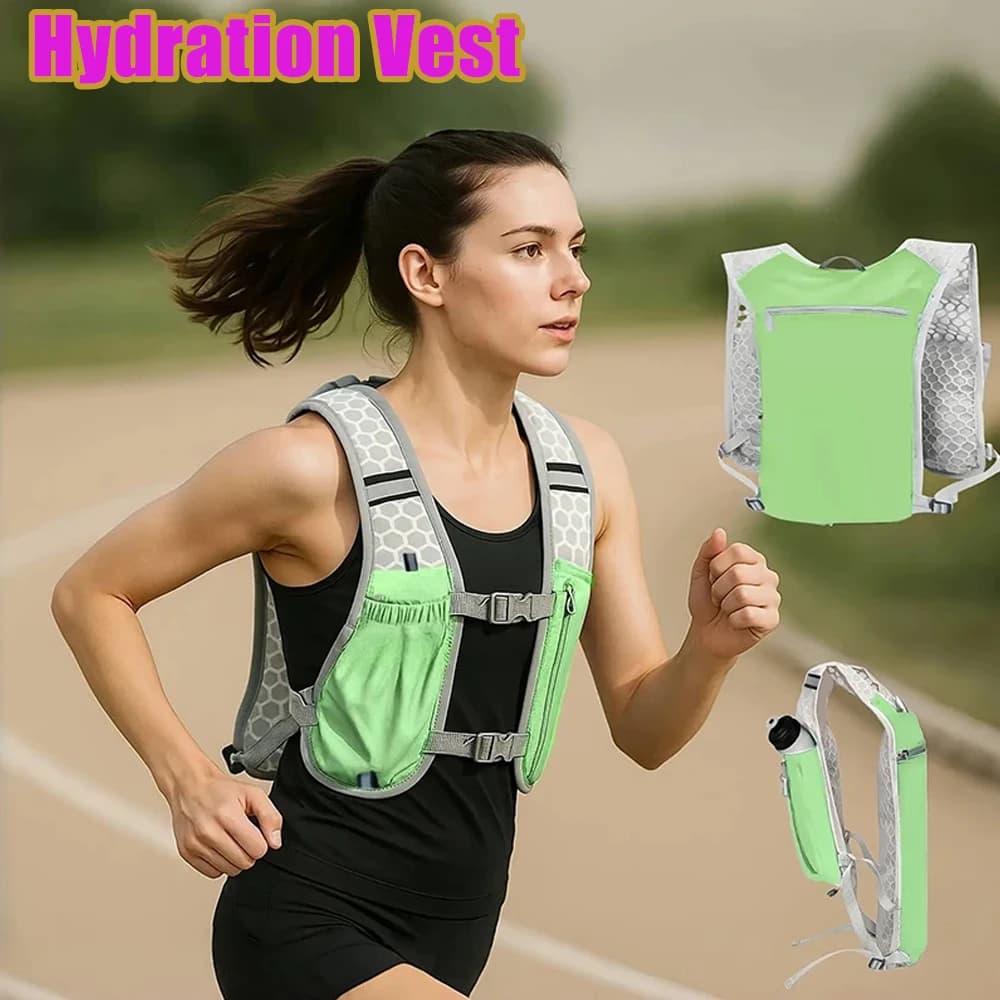 Backpack Hydrating for Trail, Marathon, Hiking, Cycling, Skiing, Fishing - Without BPA, Lightweight, Anti-Features