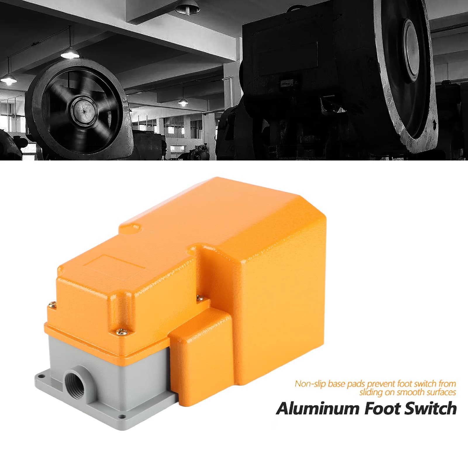 Controller a Pedale 250V 10A in Lega di Alluminio, Resistente all'Olio e alla Corrosione, Interruttore On/Off con Protezione