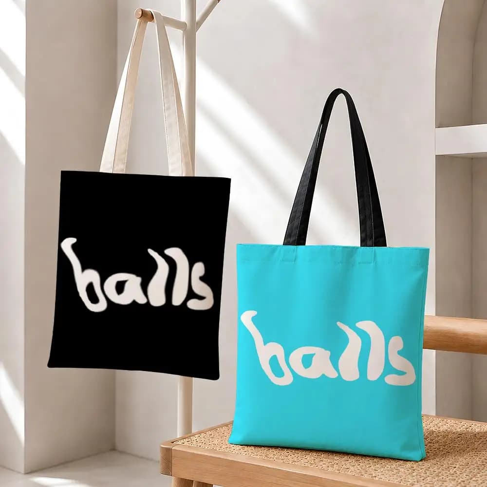 Fashion B-bally Storage Bags Fashion Cotton 12/16oz Canvas Tote Bag Eco Friendly Reusable Large Capacity Shopping Bag