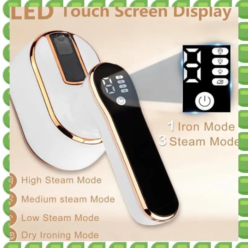 A04V 1000W Ferro da stiro a vapore da viaggio LED Mini macchina da stiro a vapore portatile per abbigliamento Dormitorio da viaggio Elementi essenziali Spina americana