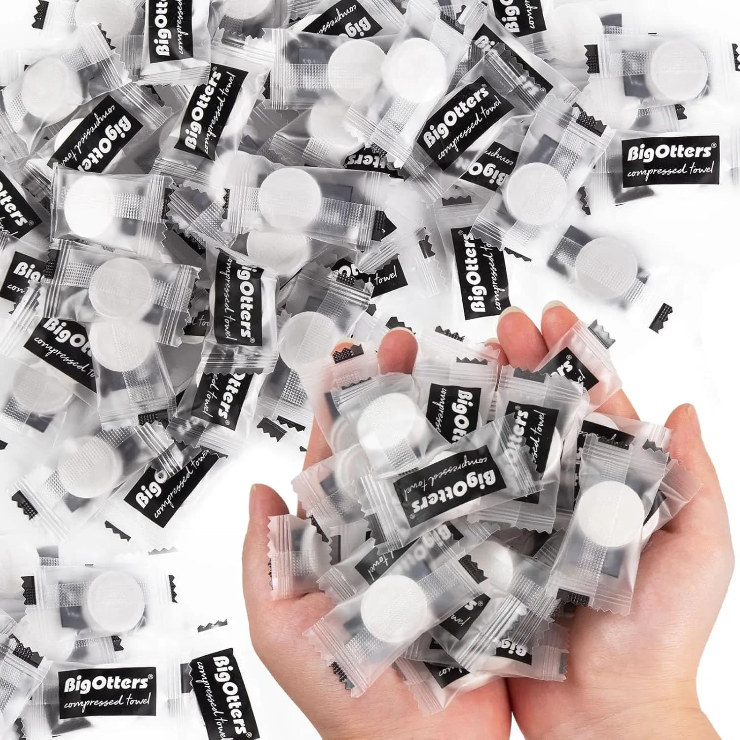 100 Pezzi di Asciugamani Compressi, Salviette Espandibili per Viaggi, Campeggio, Escursionismo, Pulizia Hotel