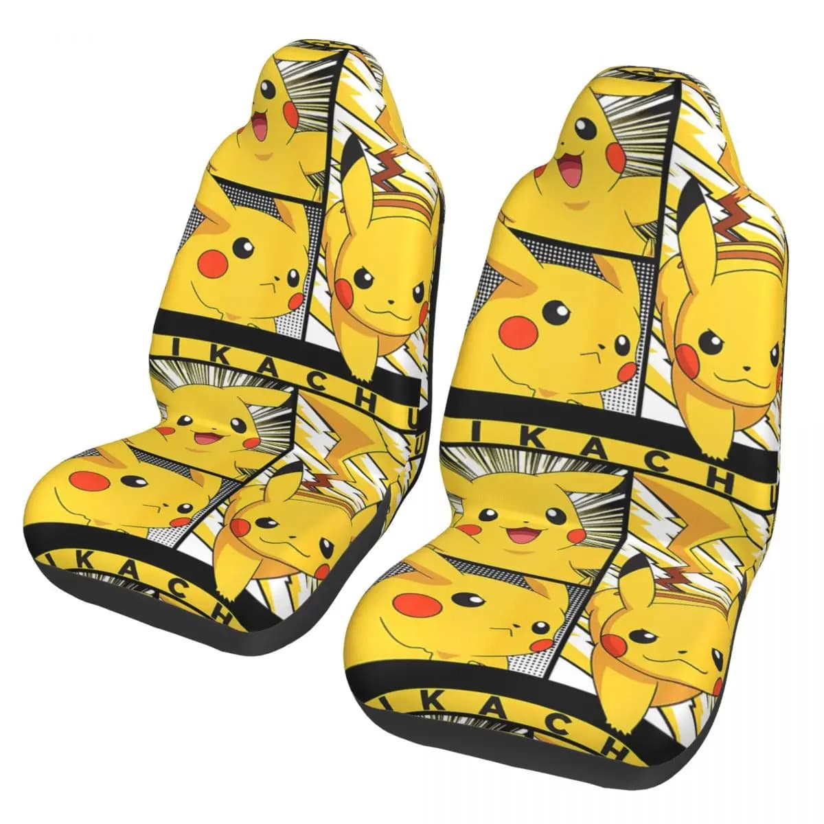 Poke-Mon Pikachu Universal Seat Cover for Auto and SUV, Fiber Seat cushion