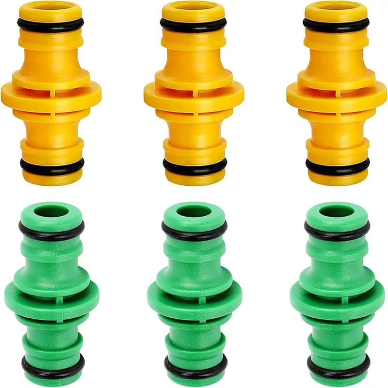 Double Connector for Garden Pipes, Quick Hook Connection for Irrigation Systems