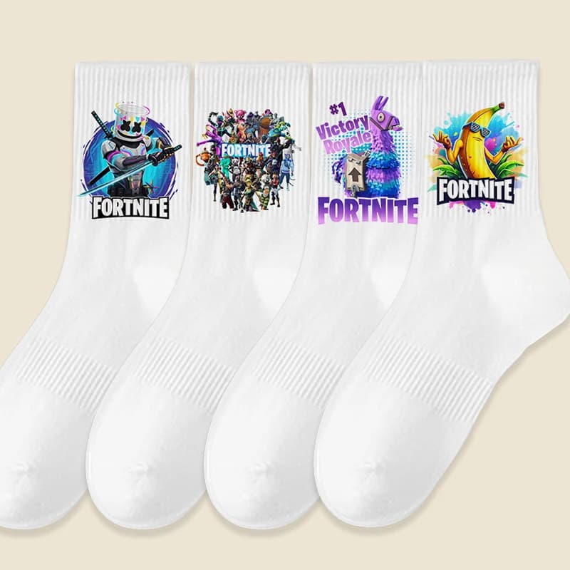 Game Fortnites Mid-Tube Socks Men Women Autumn Winter Breathable Sockings Sport Comfortable Absorb Sweat Male Women Unisex Socks