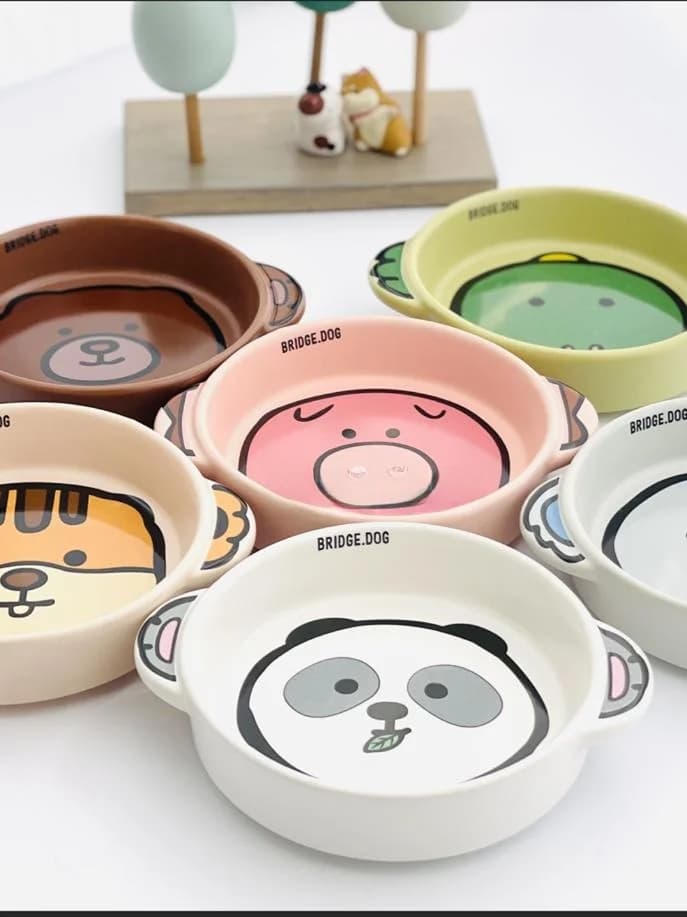 Ciotola per Animali Domestici Ins Sle BD con Doppio Manico, Ciotola per Cani, Contenitore per Cibo Secco e Acqua, Accessori Universali per l'Alimentazione degli Animali