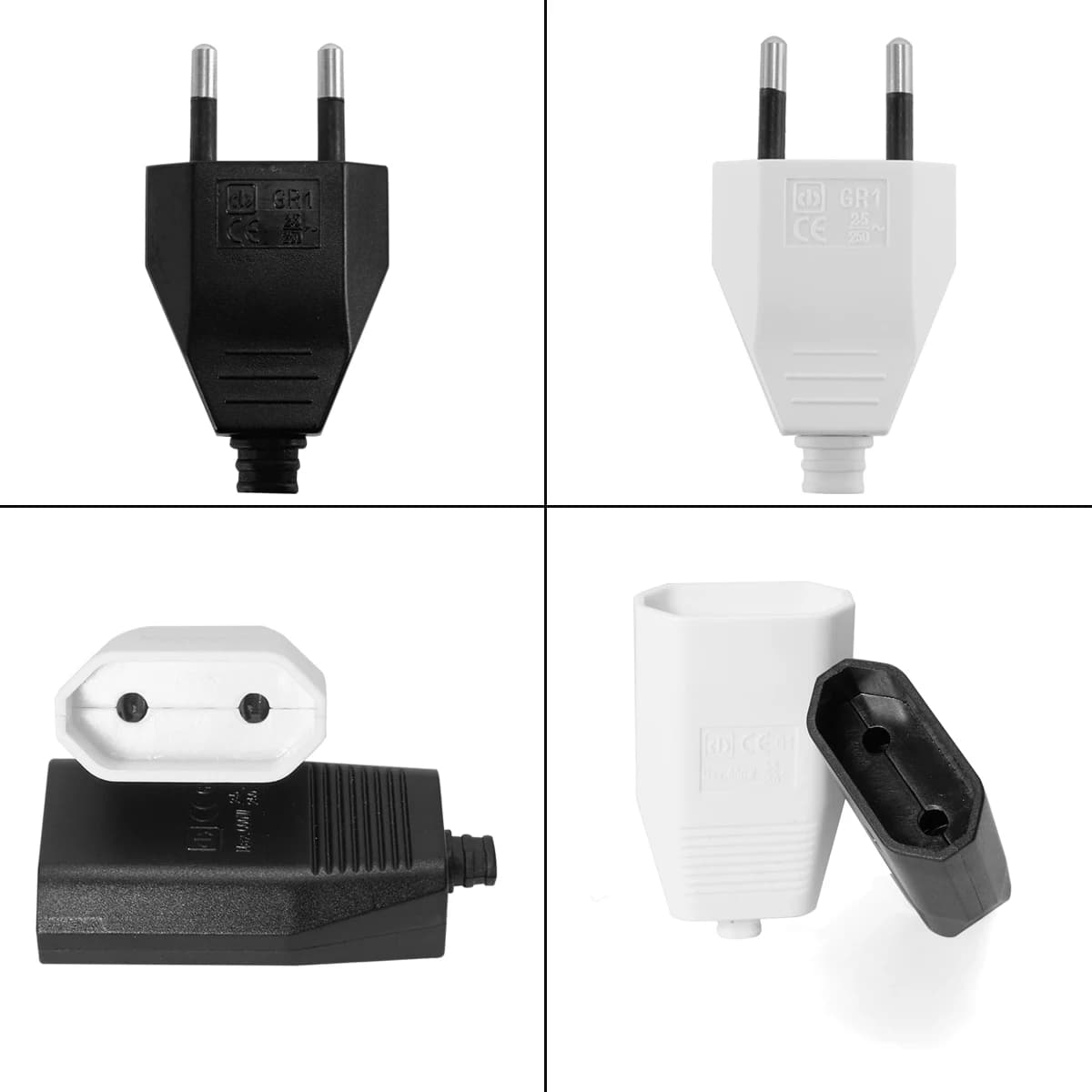 Adattatore spina UE 16A Presa di ricambio maschio Ricaricabile Schuko Presa elettrica Convertitore Adattatore Cavo Connettore Spina staccabile