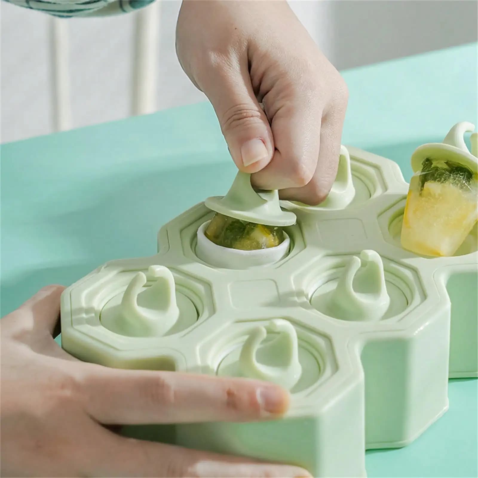 Stampo in silicone per gelato fatto in casa, contenitore per gelato fai da te, abrasivi.