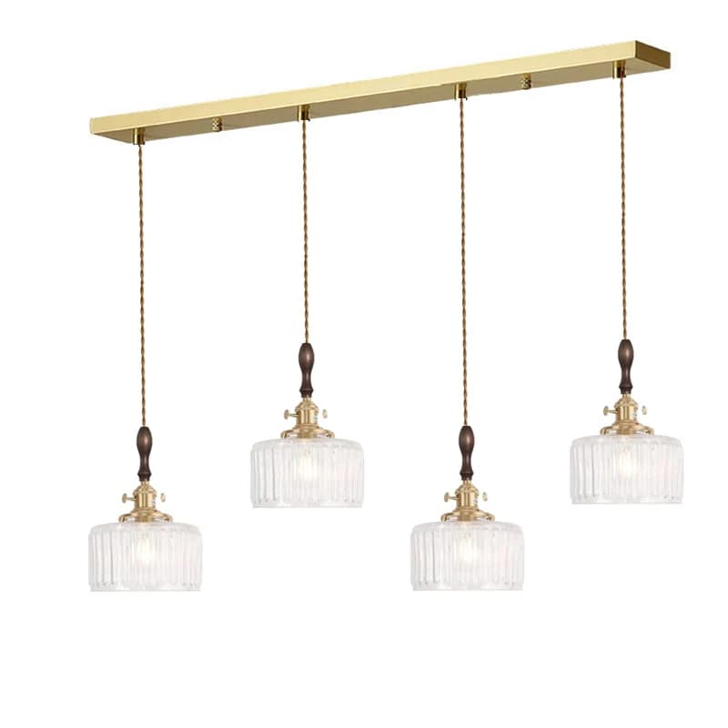 Lampada da soffitto a sospensione in vetro verde scandinavo Lampada a sospensione per decorazione domestica in ottone vintage per sala da pranzo, bar, camera da letto