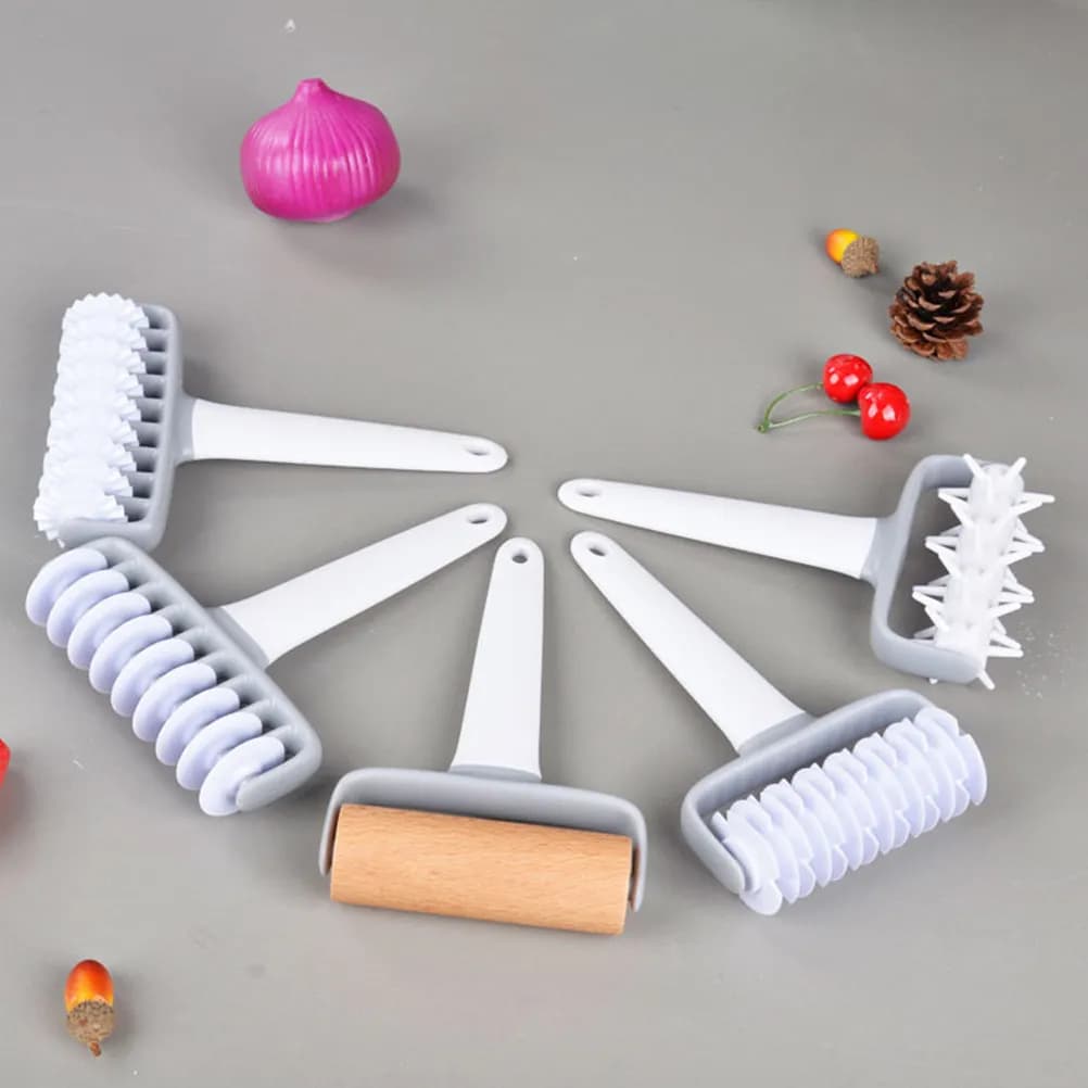 Set di 2 Rulli per Pizza in PP Liscio con Impugnatura Robusta per Taglio a Reticolo della Pasta e Stenditura della Crosta, Accessori per Panificazione