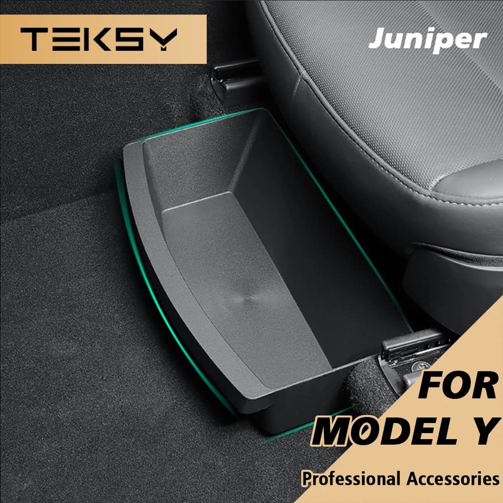 Per Tesla Nuovo Modello Y 2025 2026 Launch Juniper, Cassetto Sottosedile Anteriore in TPE per Tesla Juniper, Scatola Portaoggetti