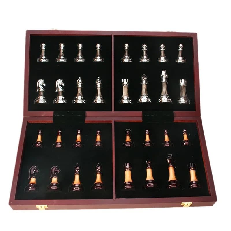 Set di scacchi di alta gamma in metallo e acrilico, imitazione giada, con tavola da gioco e pezzi degli scacchi, ideale come regalo.