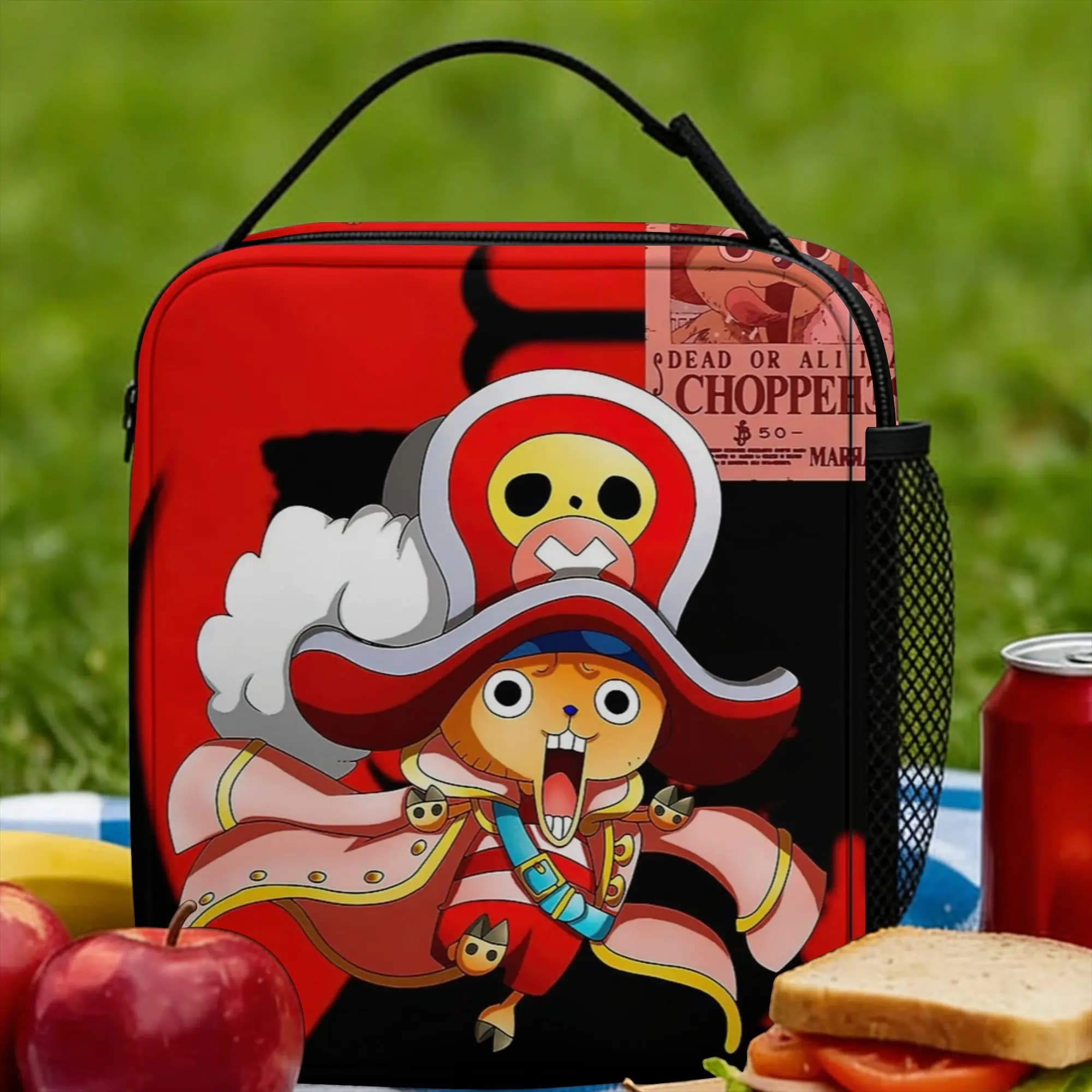 Tony Tony Chopper Borsa termica per il pranzo, borsa termica riutilizzabile, contenitore per il pranzo, Luffy Anime, grande borsa per il pranzo, borsa per alimenti